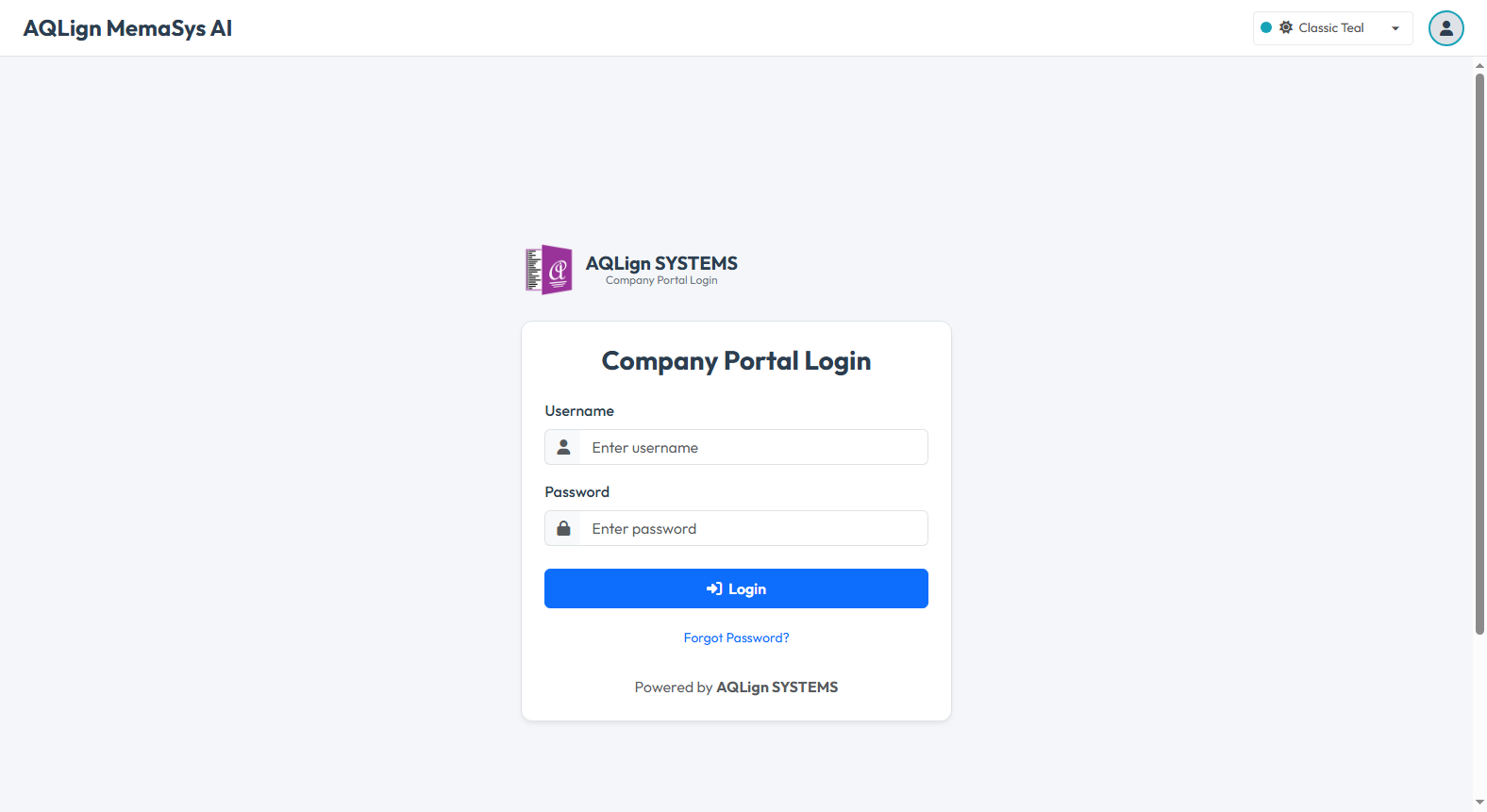 Portal Authentication Gateway Screen