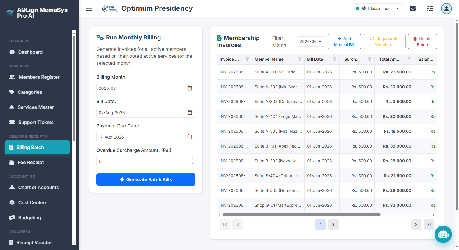 Automated Billing Batch Generation Engine